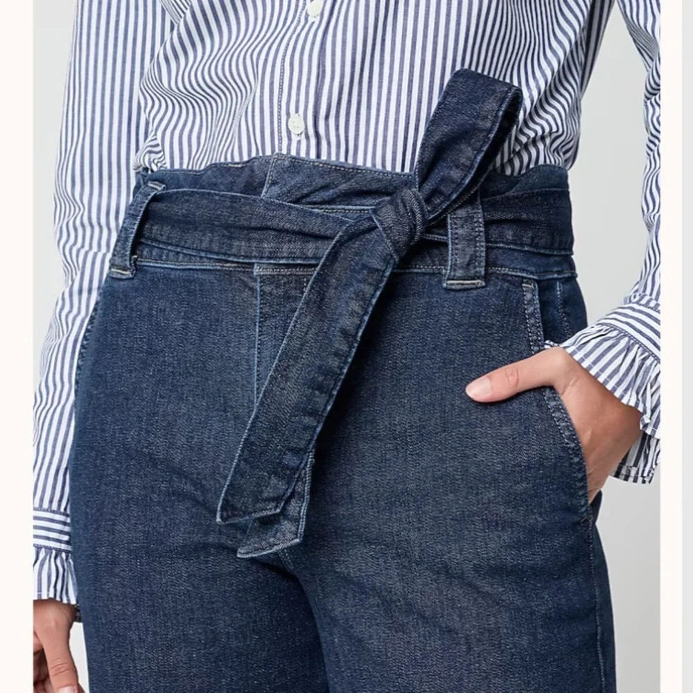 J Crew Wide Leg Belted Trouser Jeans Size 29 EUC $148 KL